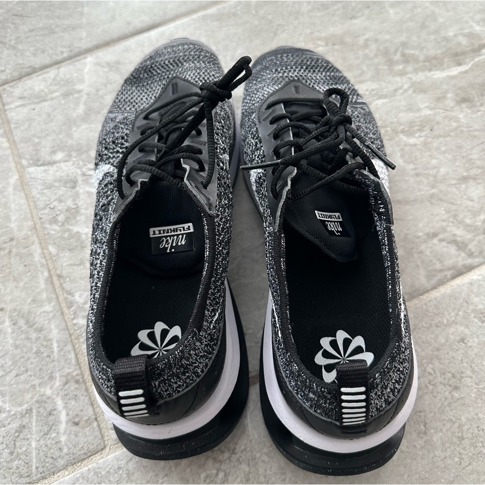Nike Air Max Flyknit Racer Running Sneakers Black Grey Sz 9 - Picture 15 of 15